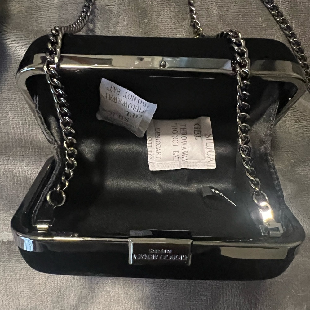 Giorgio Armani velvet clutch crossbody evening bag